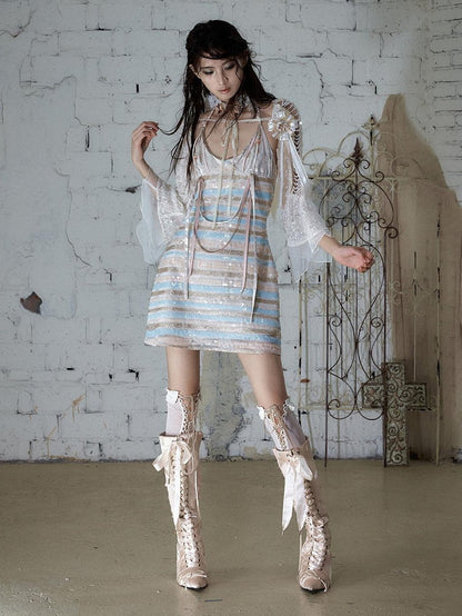 NO ROMANCE Vintage Baroque Embellished Sequin Women&