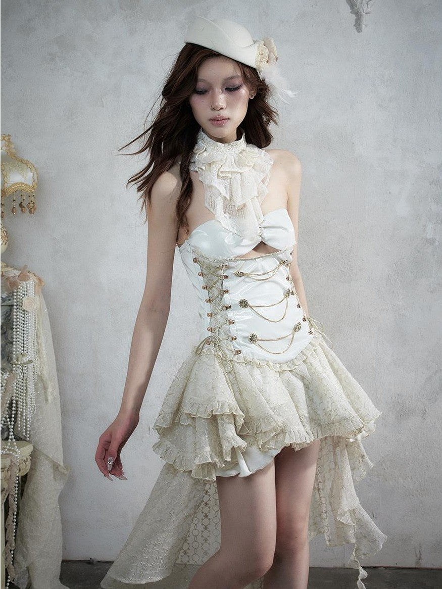 NO ROMANCE Vintage Baroque French Lace Multilayer Collar Women&
