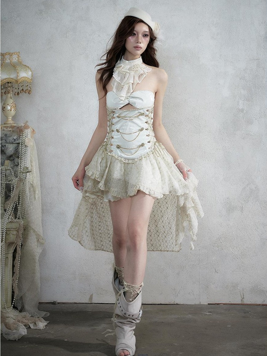 NO ROMANCE Vintage Baroque French Lace Multilayer Collar Women&