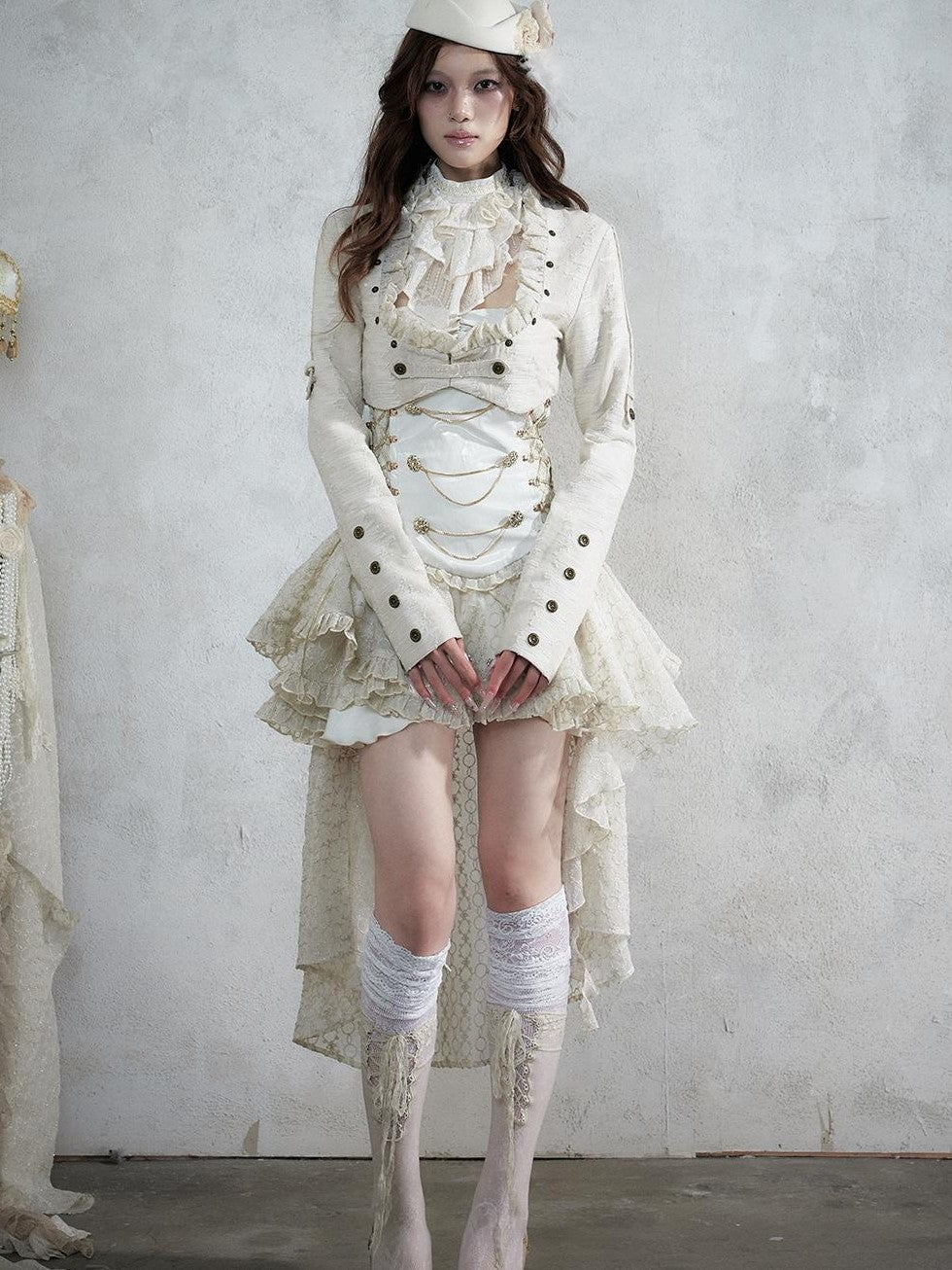 NO ROMANCE Vintage Baroque French Lace Multilayer Collar Women&