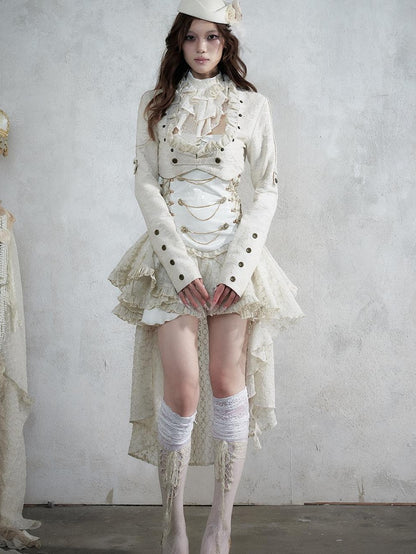 NO ROMANCE Vintage Baroque French Lace Multilayer Collar Women&