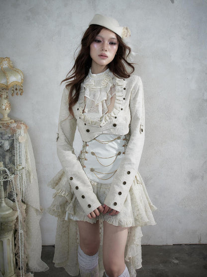 NO ROMANCE Vintage Baroque French Lace Multilayer Collar Women&