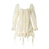 NO_ROMANCE_Vintage_Court_Ribbon_Ruffle_Puff_Three_Quarter_Sleeve_Women&