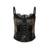 NO ROMANCE Vintage Court Waist Cinching Lace Trim Boned Bustier Women&