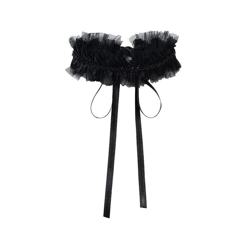 NO_ROMANCE_Vintage_Pleated_Hand_Beaded_Collar_Women&