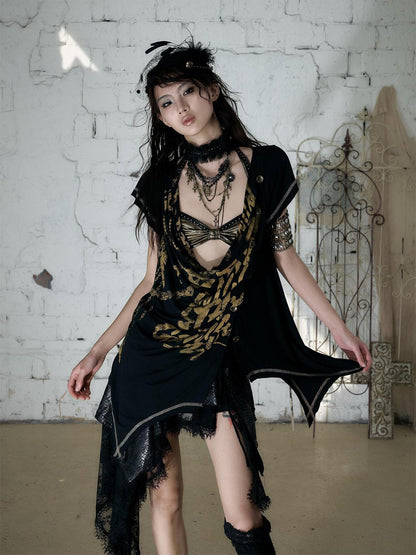 NO ROMANCE Vintage Pleated Hand Beaded Collar Women&