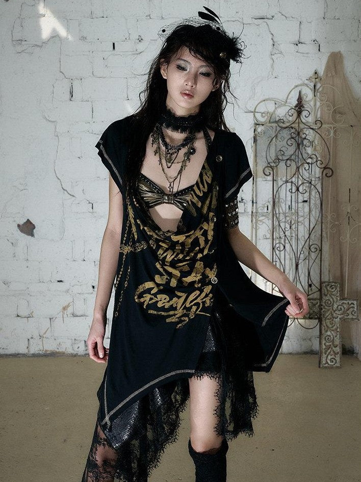 NO ROMANCE Vintage Pleated Hand Beaded Collar Women&