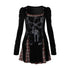 NO_ROMANCE_Vintage_Puff_Sleeve_Square_Neck_Slim_Fit_A_Line_Women_Citywalk_Chic_Mini_Dresses_MISSTT