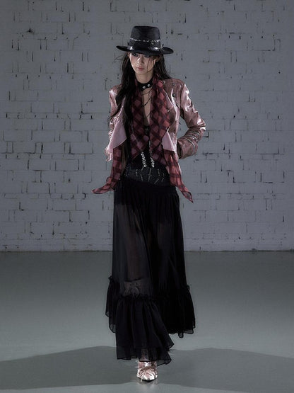 NO ROMANCE Vintage Punk Court Ribbon Scarf Slim Women&