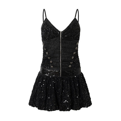 NO_ROMANCE_Vintage_Punk_Jacquard_Sequin_Napoleonic_Strappy_Women&