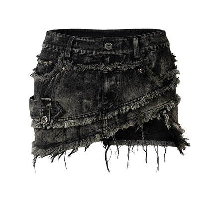 NO_ROMANCE_Vintage_Street_Washed_Patchwork_Frayed_Asymmetrical_Women&