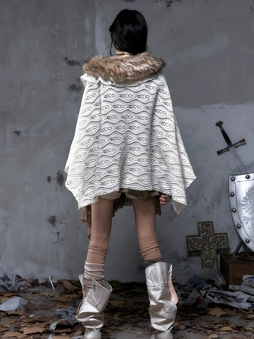 NO ROMANCE Warm Minimalist Style Women Office Casual Solid Color Beige Polyester Blouse