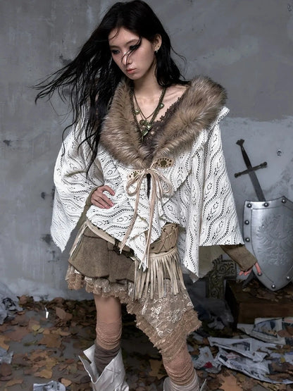 NO ROMANCE Warm Minimalist Style Women Office Casual Solid Color Beige Polyester Blouse