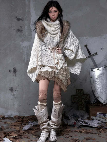 NO ROMANCE Warm Minimalist Style Women Office Casual Solid Color Beige Polyester Blouse