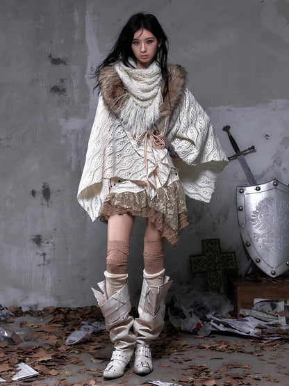 NO ROMANCE Warm Minimalist Style Women Office Casual Solid Color Beige Polyester Blouse