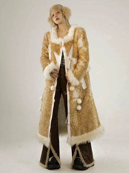 NO ROMANCE Warm Thick Padded Longline Stand Collar Long Sleeve Streetwear For Women Jacket