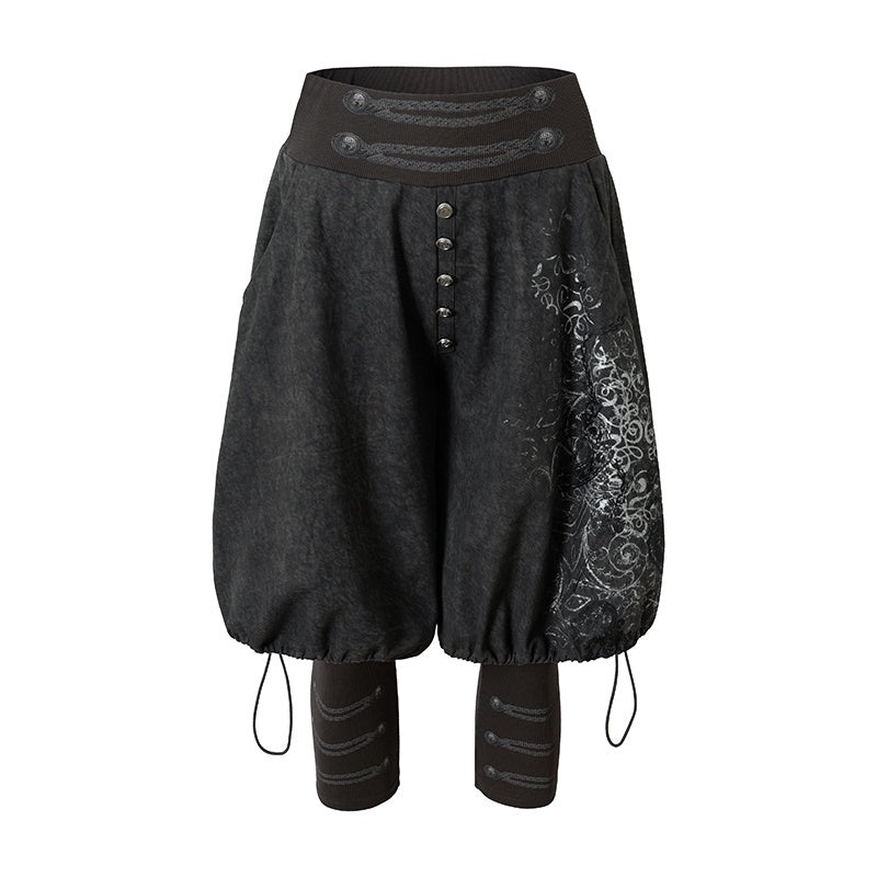 NO_ROMANCE_Washed_Print_Wide_Leg_Stretch_Court_Style_Women&