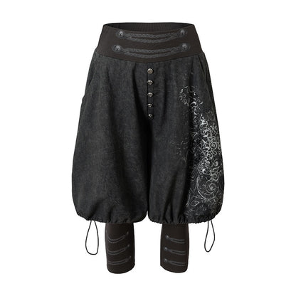 NO_ROMANCE_Washed_Print_Wide_Leg_Stretch_Court_Style_Women&