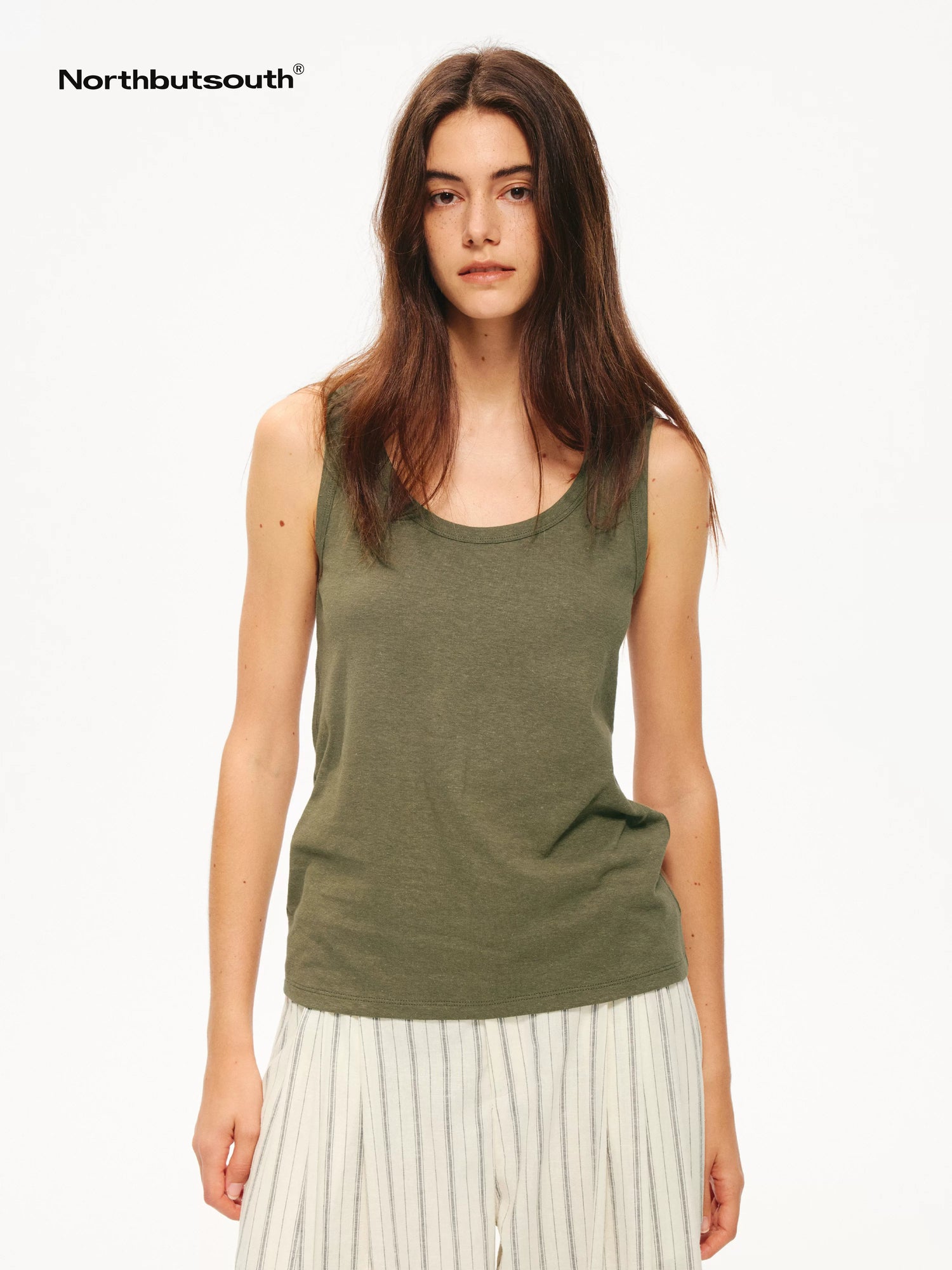 Natural Texture Classic Crewneck Relaxed Casual Women&
