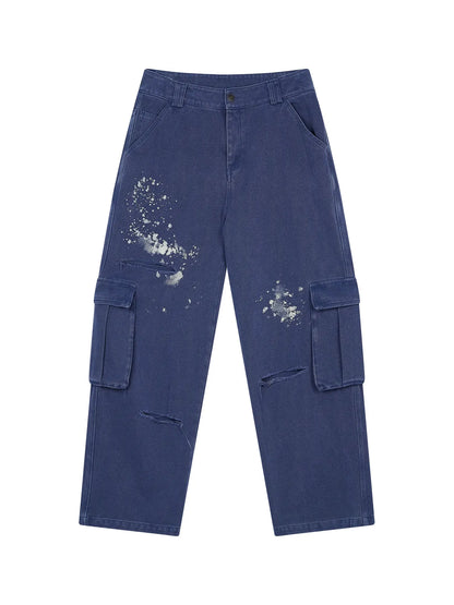 Faded Ink Canvas Cargo Pants