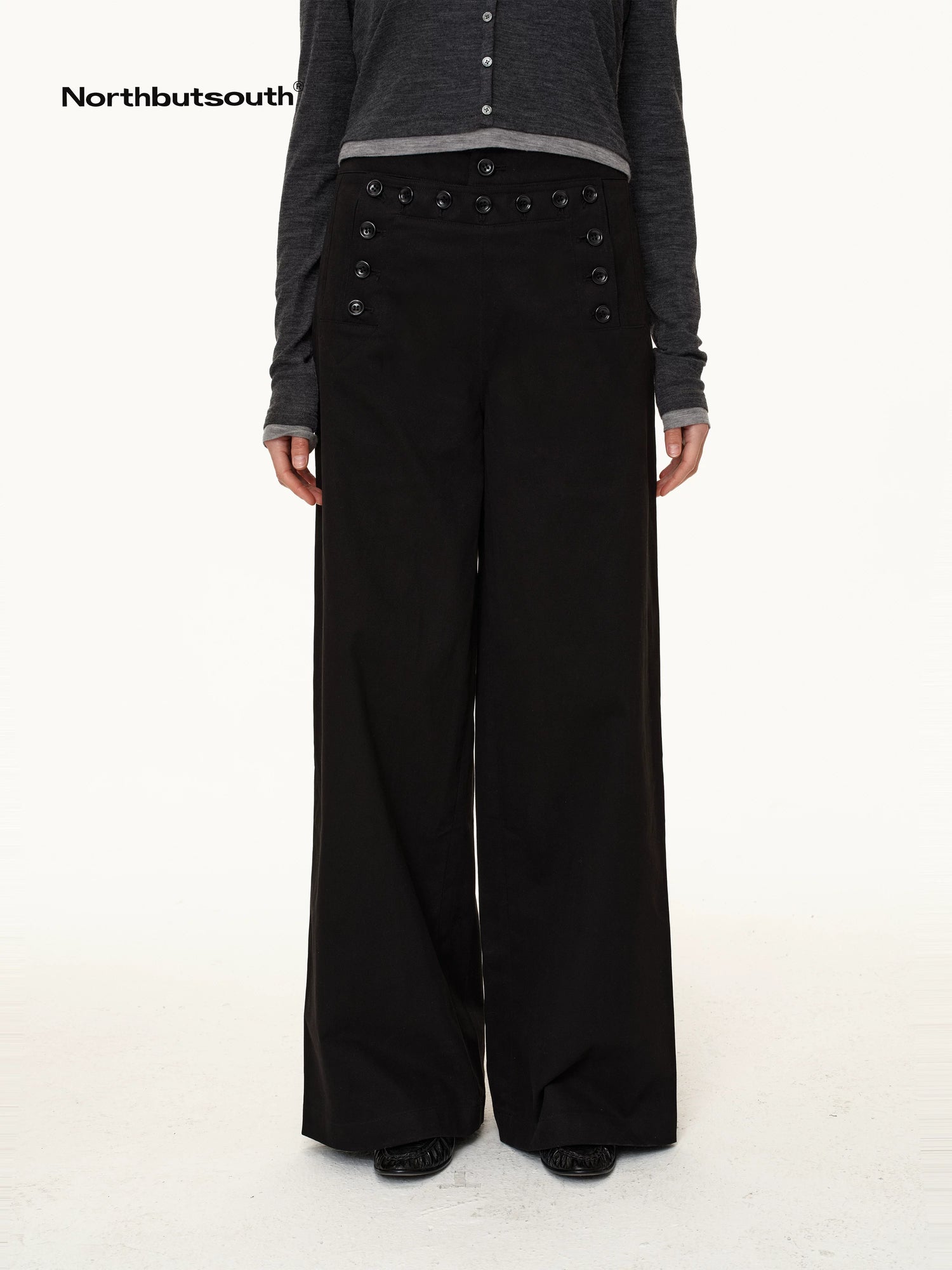 Navy Deck Multi Button Relaxed Fit Women&