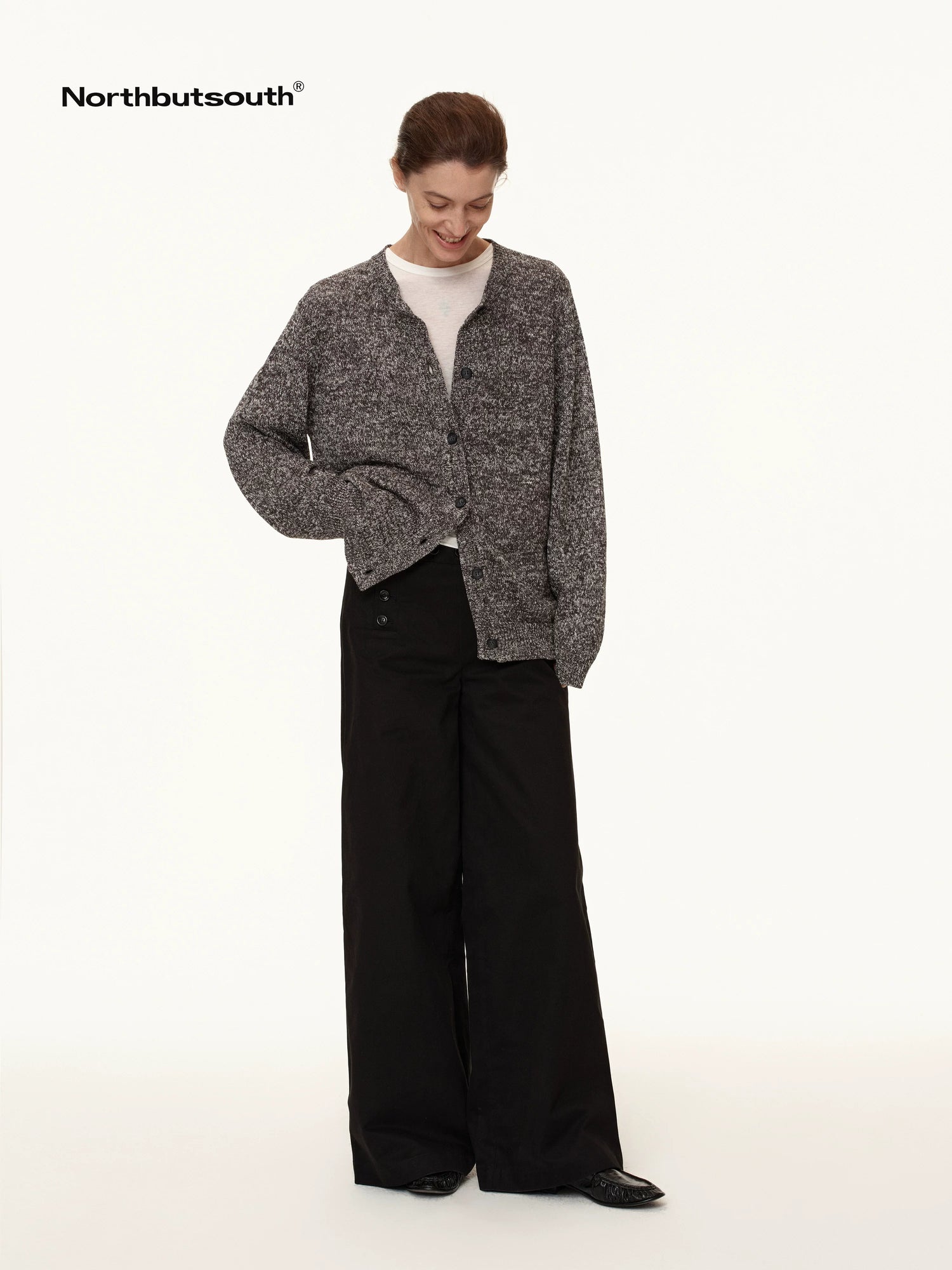 Navy Deck Multi Button Relaxed Fit Women&