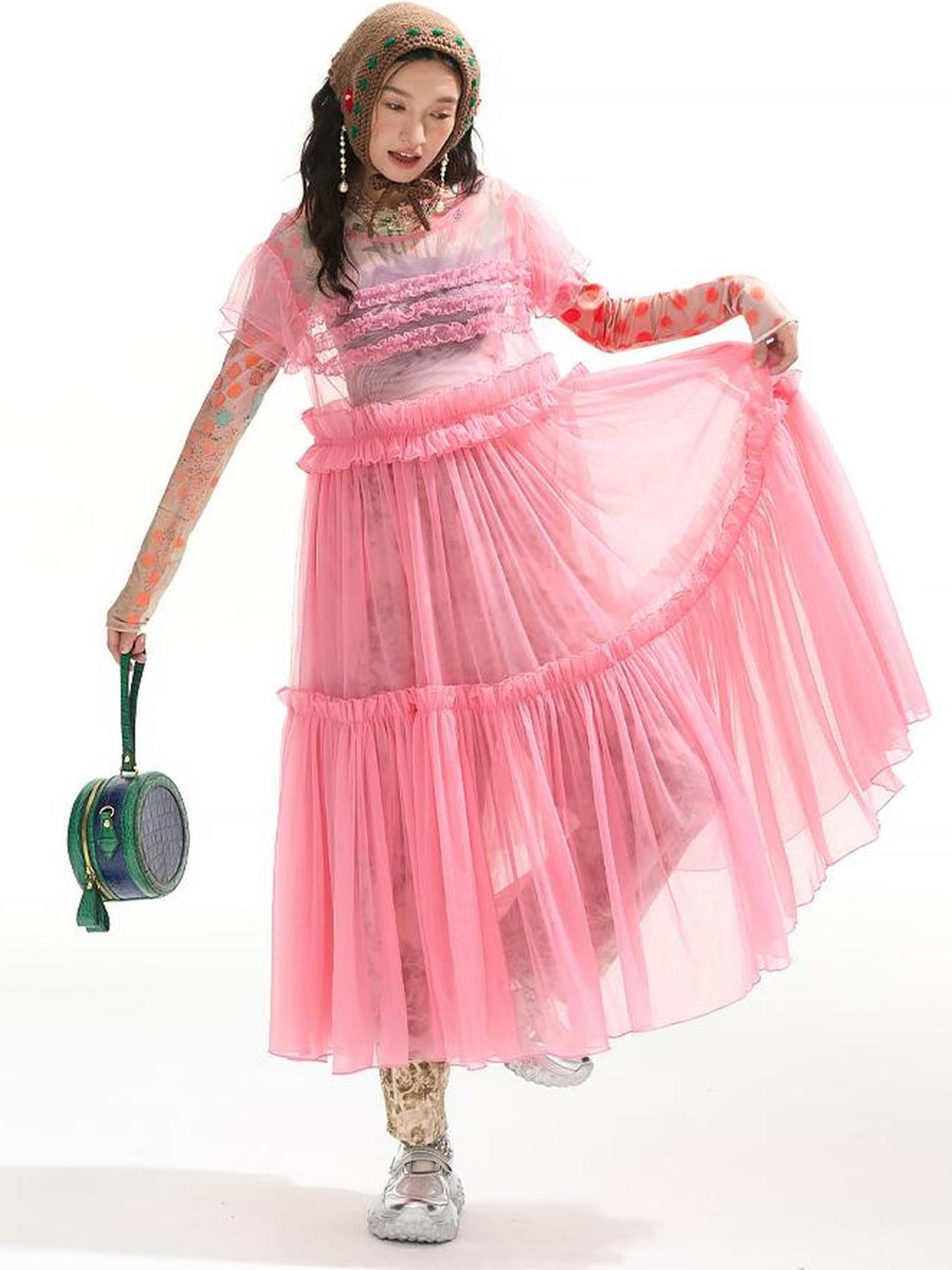 Sweet Mi Neptune S Ruffle Fairy Dress With Layered Suspenders