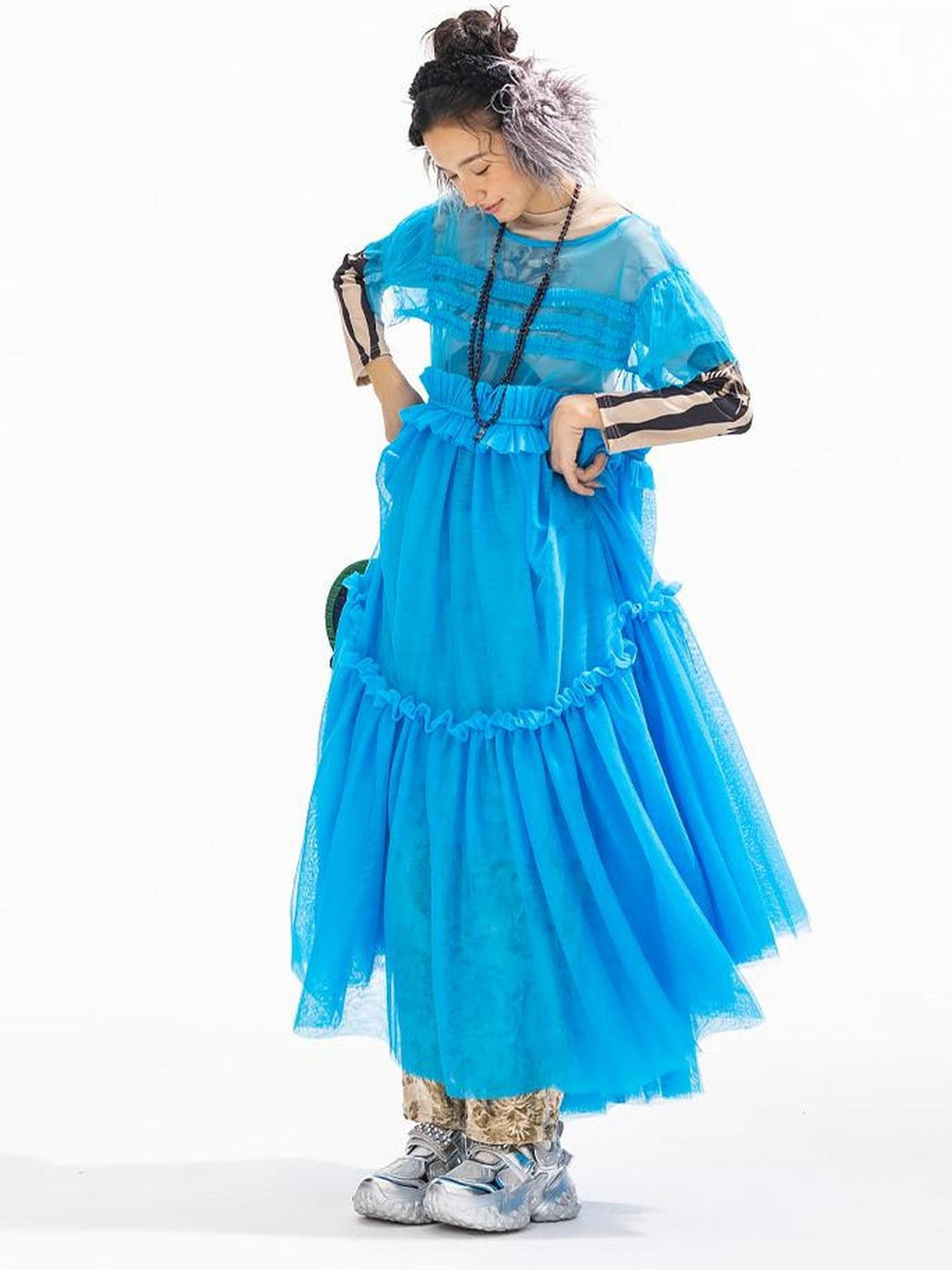 Sweet Mi Neptune S Ruffle Fairy Dress With Layered Suspenders