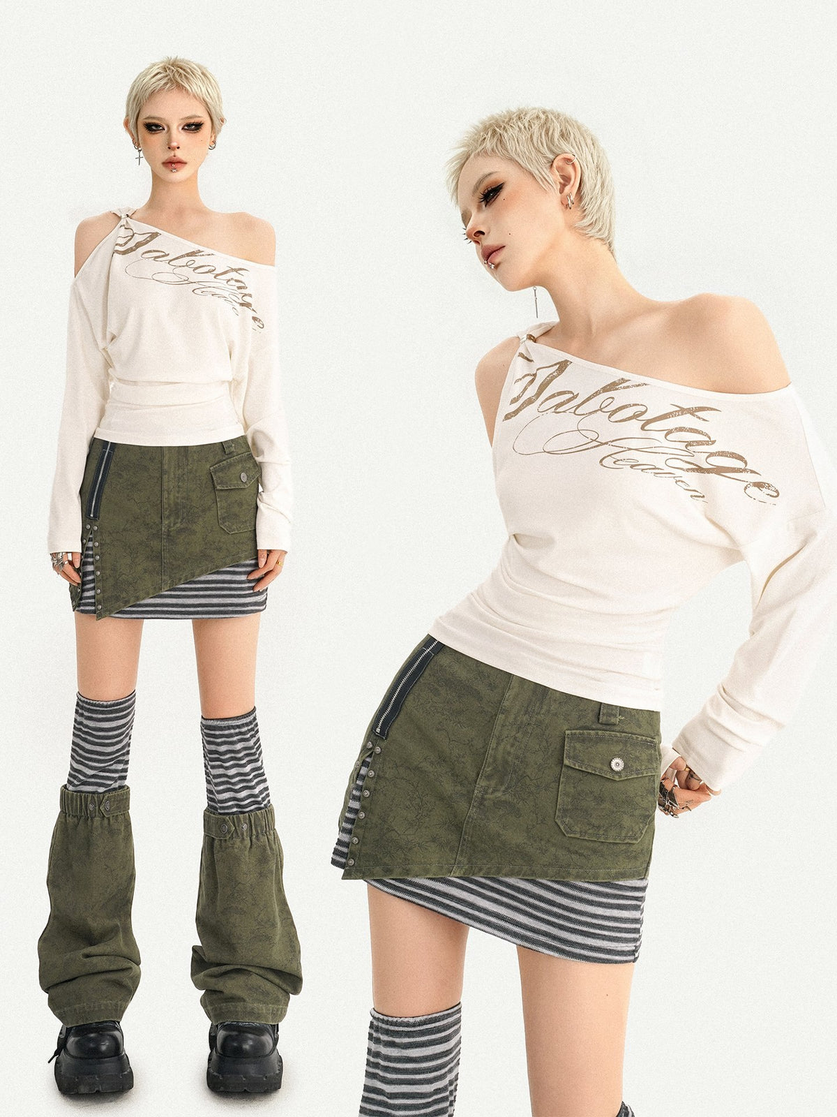 Nico_Molly_American_Cold_Shoulder_Letter_Print_Slim_Fit_Women&