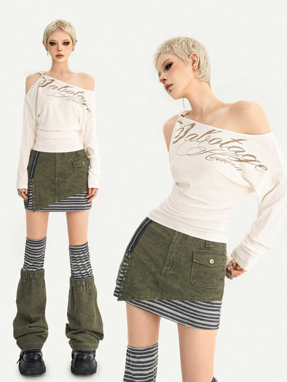Nico_Molly_American_Cold_Shoulder_Letter_Print_Slim_Fit_Women&