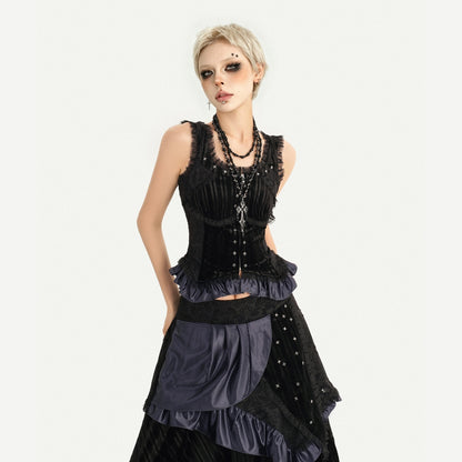 Nico_Molly_American_Gothic_Black_Ruffle_Padded_Fitted_Women&