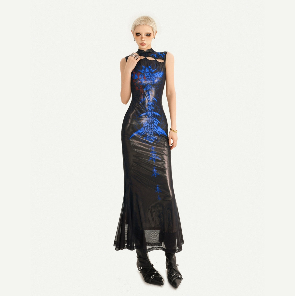Nico_Molly_Black_Blue_Cyber_Cutout_Mandarin_Mermaid_Women&