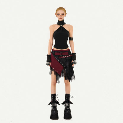Nico_Molly_Black_Cutout_Halter_Off_Shoulder_High_Neck_Women&