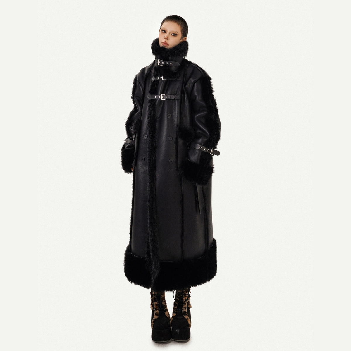 Nico_Molly_Black_Dark_Punk_Double_Breasted_High_Collar_Women&