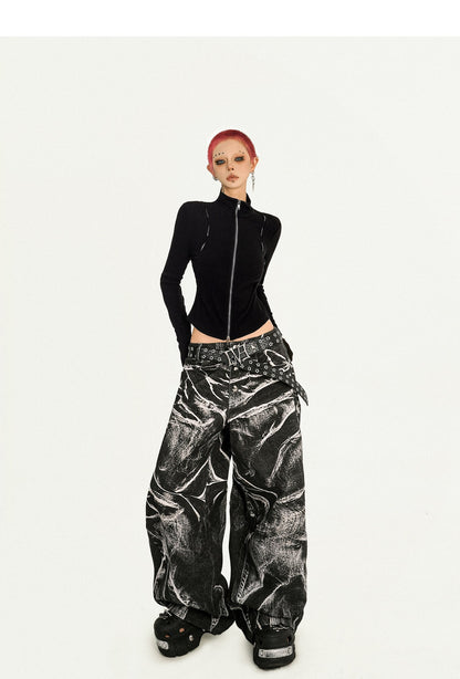 Nico_Molly_Black_Dark_Punk_Wavy_Washed_Pleated_Women&