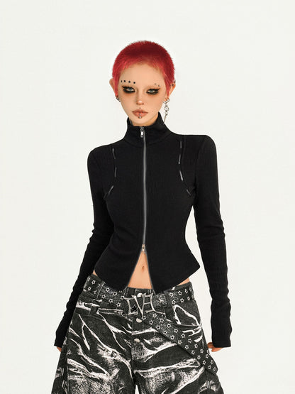 Nico Molly Black Dark Punk Wavy Washed Pleated Women&