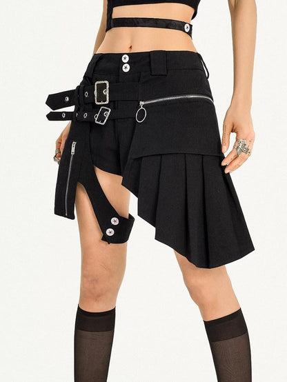 Nico Molly Black Original Punk Sexy Girl Straight Cut Natural Waist Women&