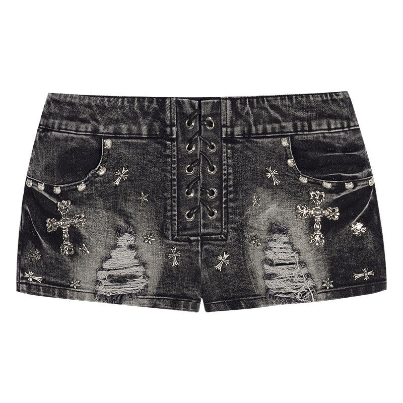 Nico_Molly_Black_Punk_Studded_Heavy_Washed_Ripped_Low_Waist_Women&
