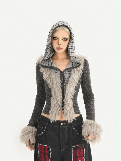 Nico Molly Black Red Plaid Patchwork Rivet Punk Women&