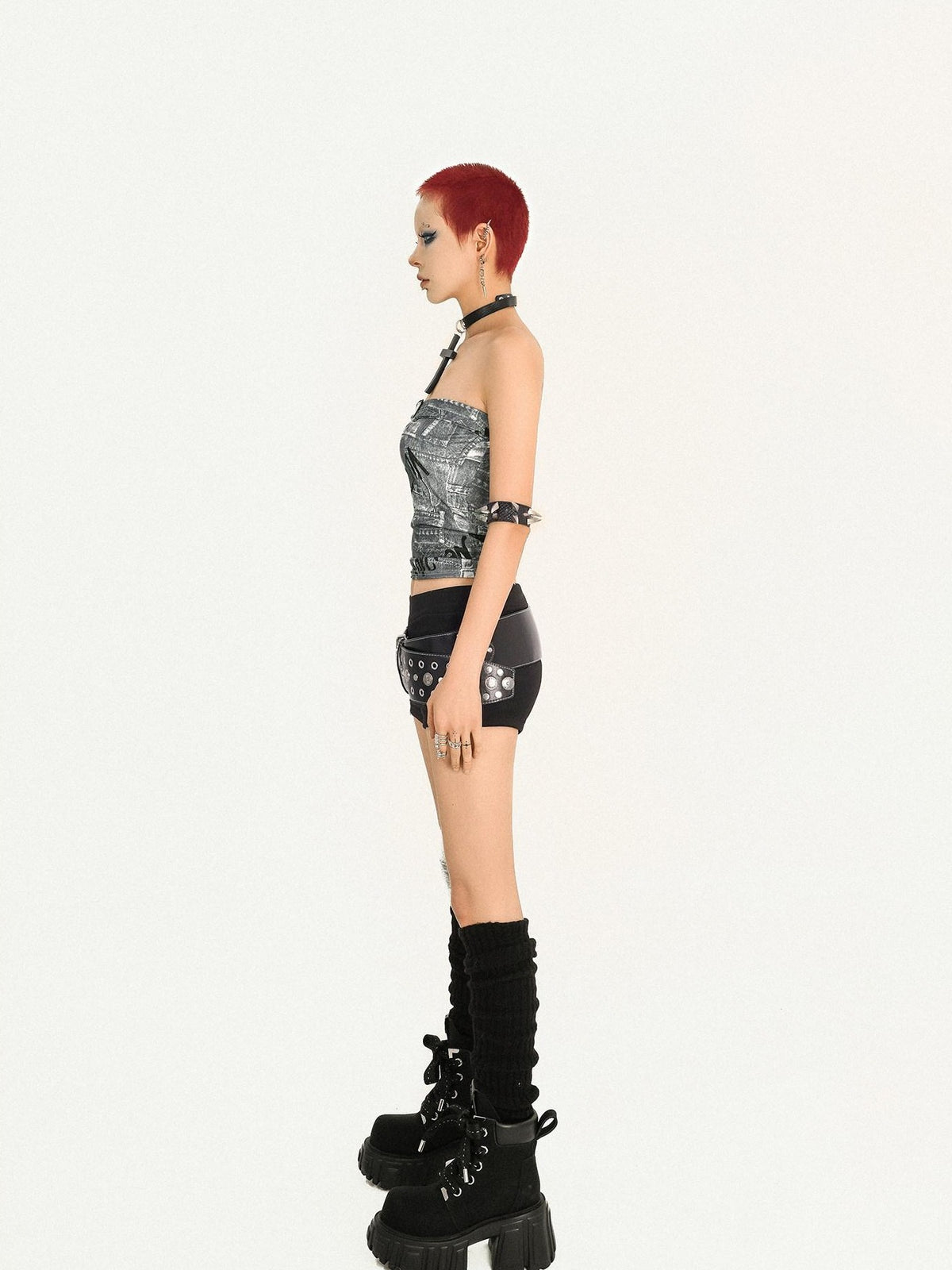Nico Molly Black Retro Cross Streetwear Women&
