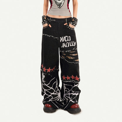 Nico_Molly_Black_Street_Ripped_Graffiti_Letter_Loose_Fit_Women&