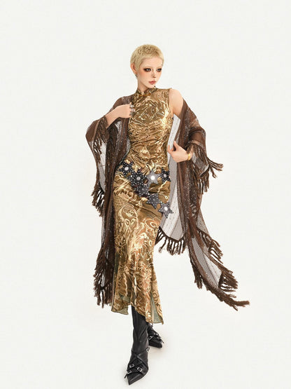 Nico Molly Brown Tassel Cutout Long Women&