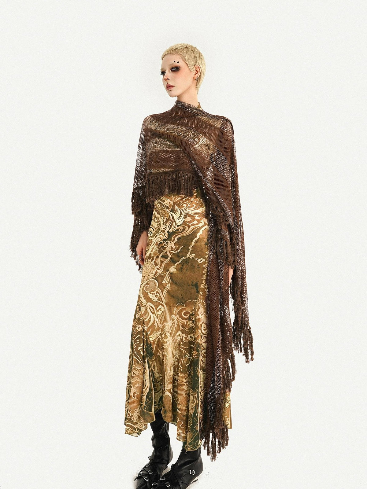 Nico Molly Brown Tassel Cutout Long Women&