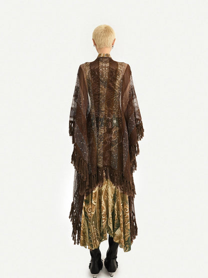 Nico Molly Brown Tassel Cutout Long Women&