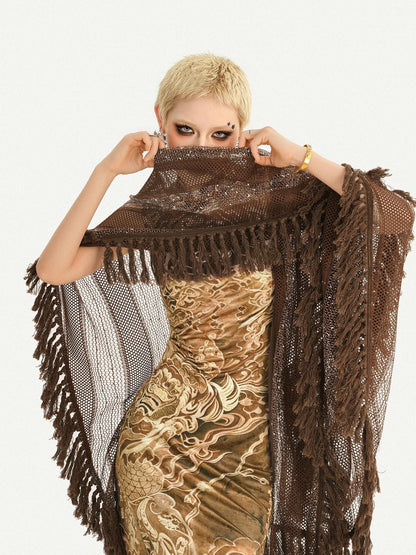 Nico Molly Brown Tassel Cutout Long Women&