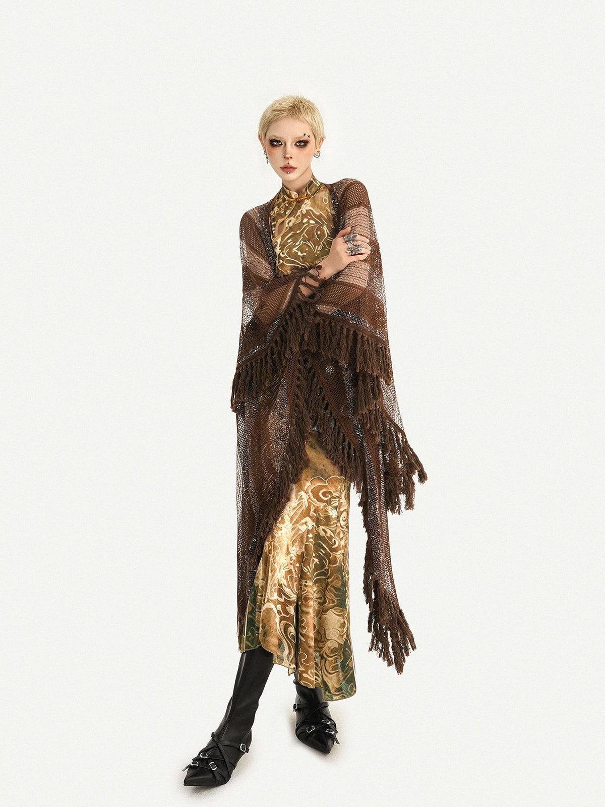 Nico Molly Brown Tassel Cutout Long Women&