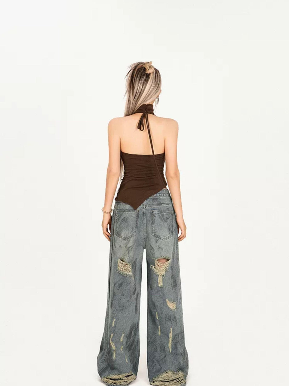 Nico Molly Brown Vintage Butterfly Slim Fit Women&