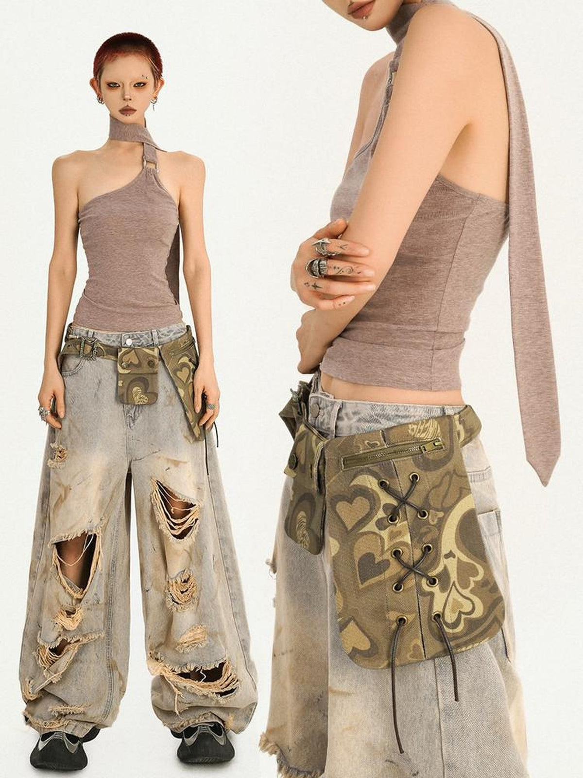 Nico Molly Camouflage Original American Retro Spicy Girl Women&