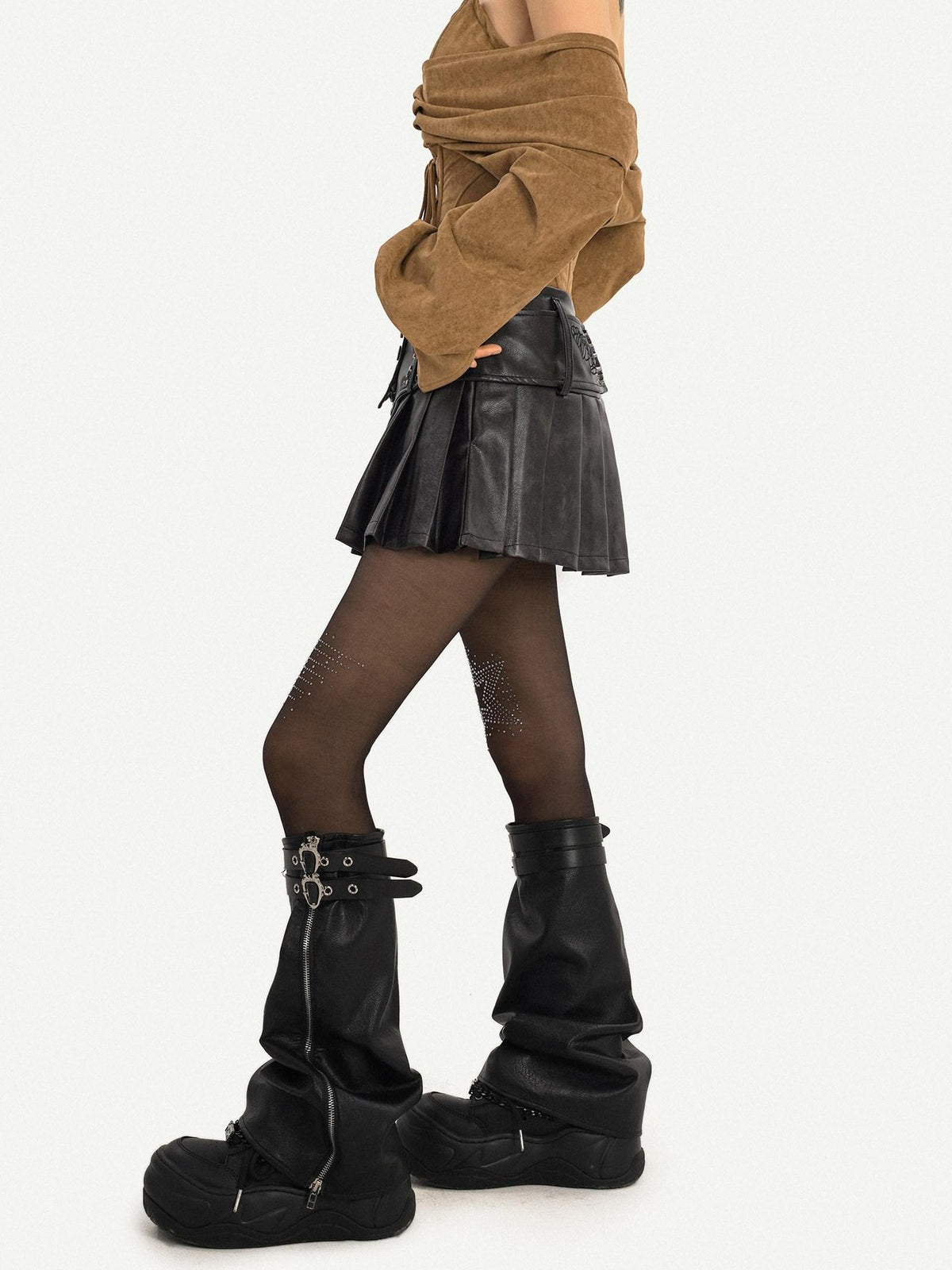 Nico Molly Caramel One Shoulder Boned Bustier Tie Women&