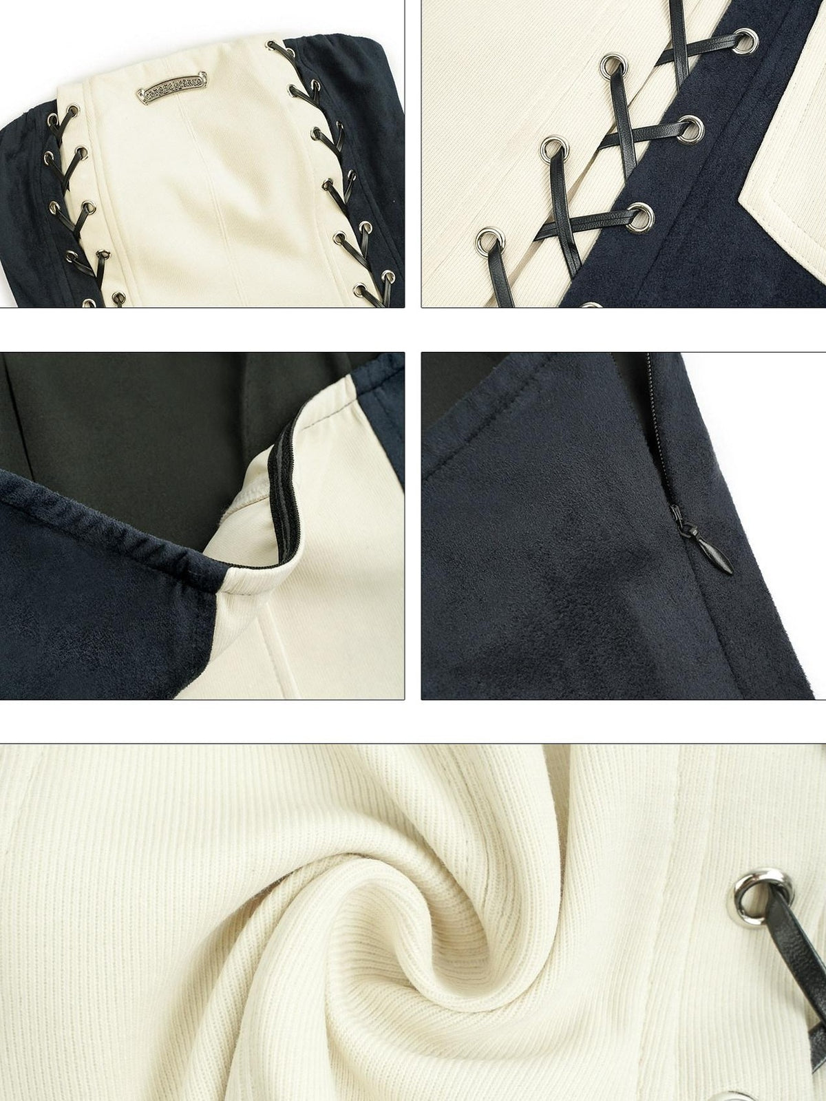 Nico Molly Colorblock Lace Up Slim Fit Bodycon Women&